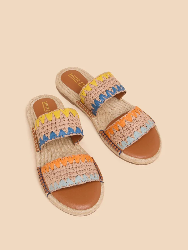 Mules en raphia Belflower