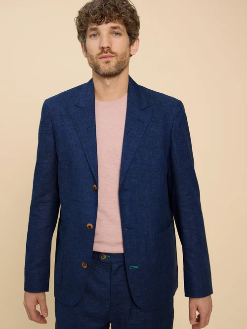 Blazer en lin mélangé - Dark Navy - 48 Image 2