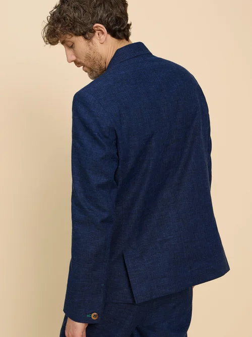 Blazer en lin mélangé - Dark Navy - 48 Image 4