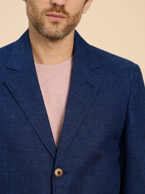 Blazer en lin mélangé - Dark Navy - 48 Image 3