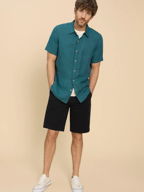 Chino-Shorts aus Bio-Baumwolle - Washed Blk - 40/R Image 1