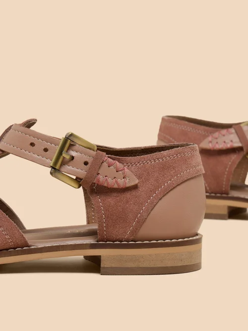 Chaussures de pêcheur en cuir à motif floral - Lgt Pink - 39 Image 4