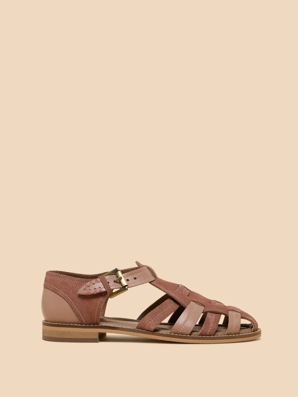 Chaussures de pêcheur en cuir à motif floral - Lgt Pink - 39 Image 1