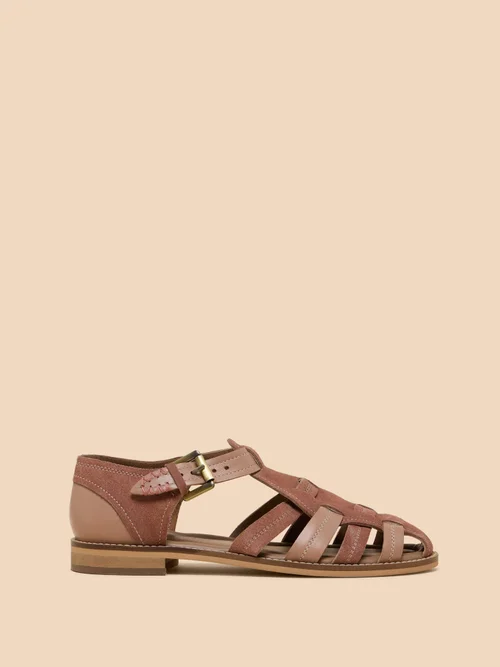 Chaussures de pêcheur en cuir à motif floral - Lgt Pink - 39 Image 1