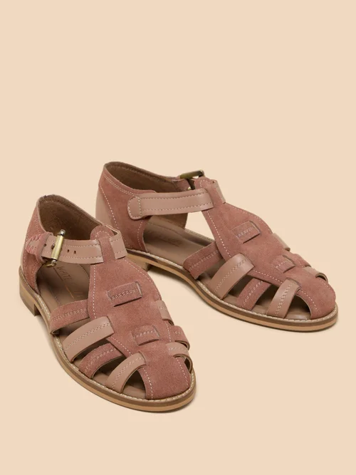 Chaussures de pêcheur en cuir à motif floral - Lgt Pink - 39 Image 2