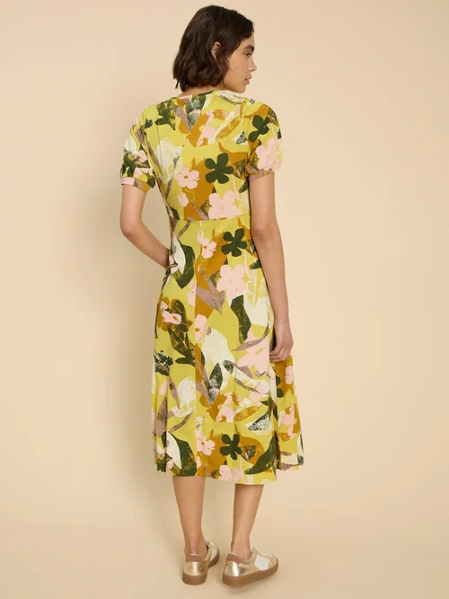 Robe en jersey Megan - Yellow Pr - 38/R Image 4