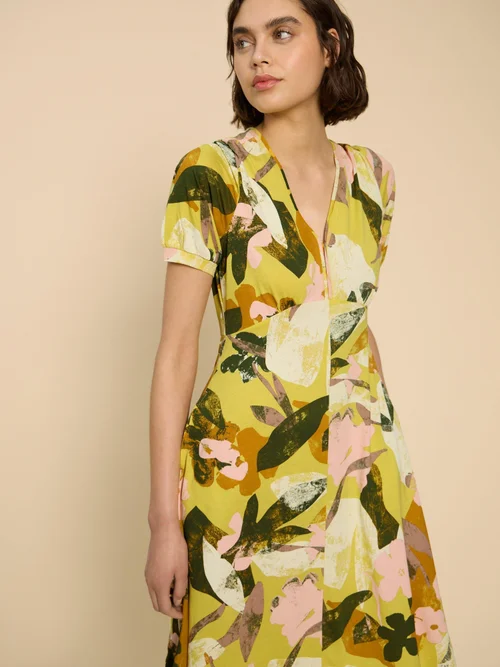 Robe en jersey Megan - Yellow Pr - 38/R Image 2
