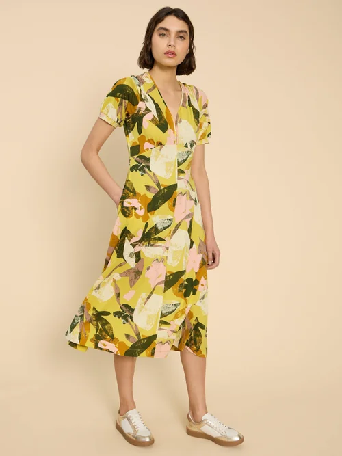 Robe en jersey Megan - Yellow Pr - 38/R Image 3