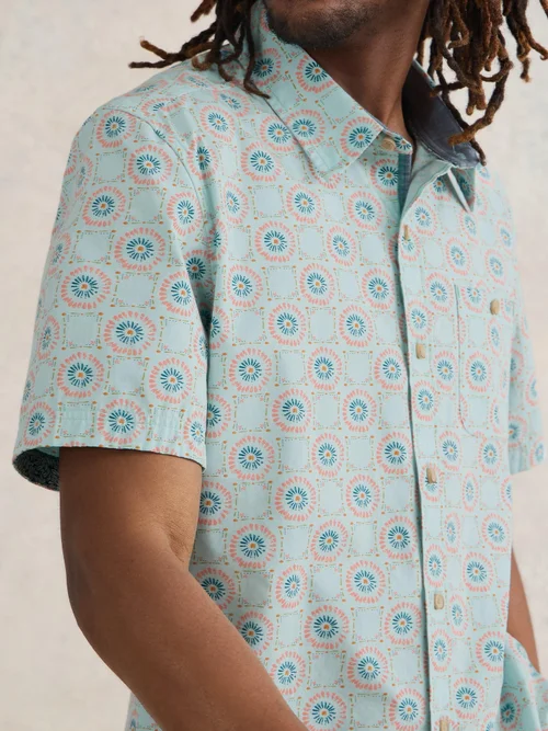 Chemise SS imprimée marguerite - Blue Pr - M Image 2