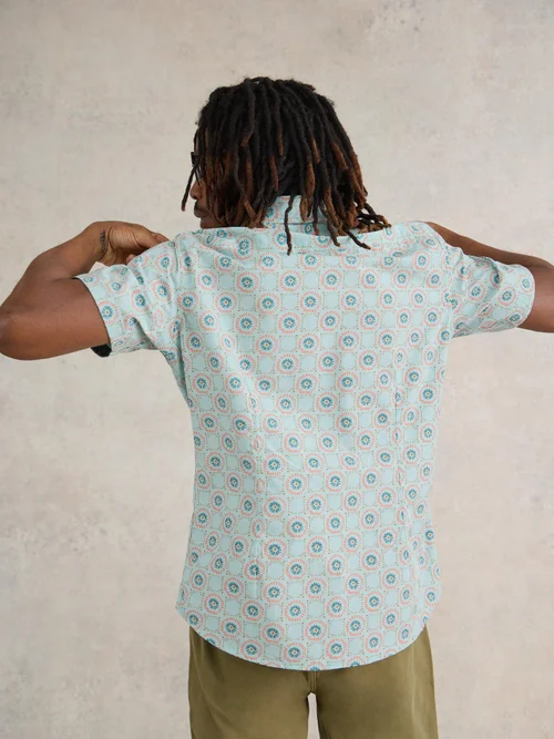 Chemise SS imprimée marguerite - Blue Pr - M Image 4