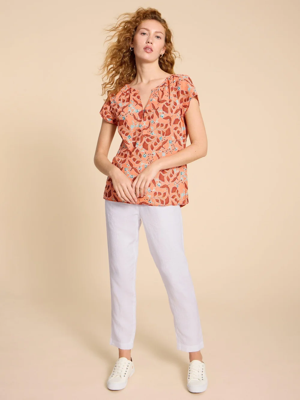 Pantalon En Lin Rowena - Bril White - 52/R Image 1