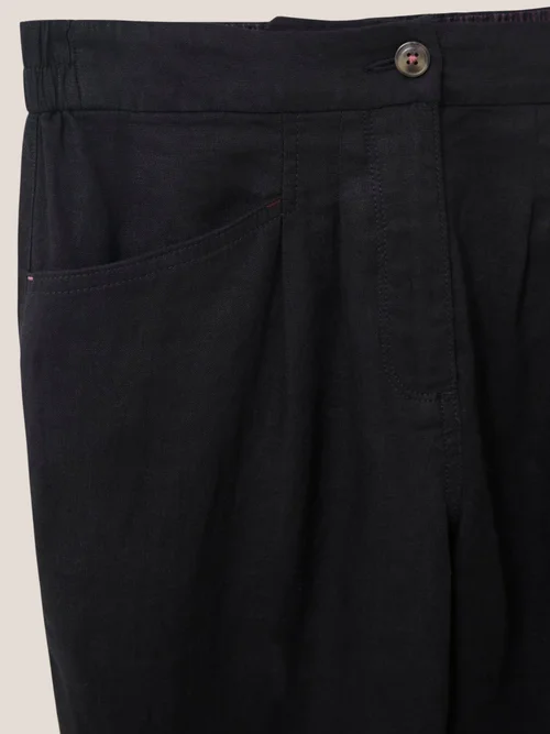 Pantalon En Lin Rowena - Pure Blk - 52/R Image 2