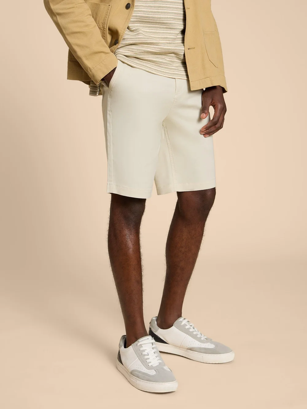 Chino-Shorts aus Bio-Baumwolle - Nat White - 32/R Image 1