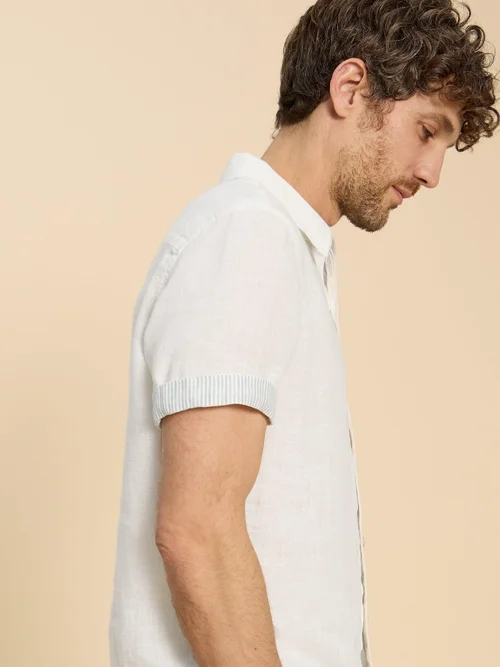 Chemise en lin Pembroke SS - Bril White - XXL Image 3