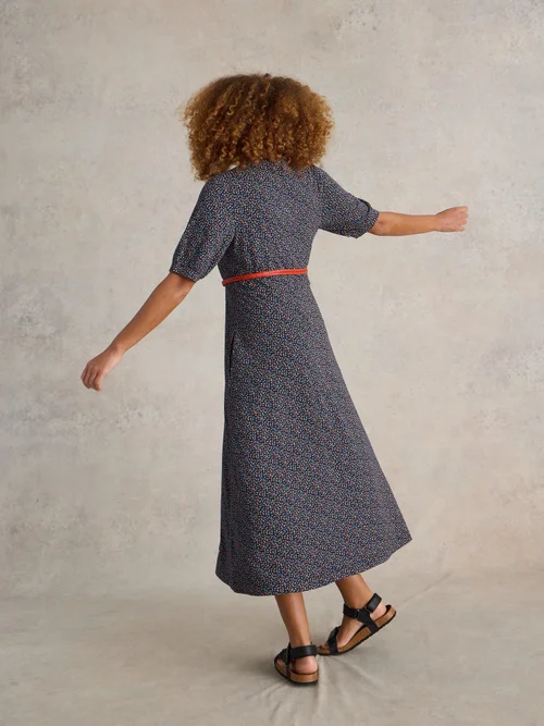 Robe midi en jersey Megan - Navy Pr - 52/R Image 4