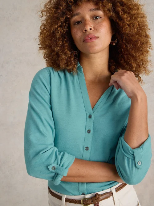 CHEMISE TEXTURÉE ANNIE - Mid Teal - 52 Image 3