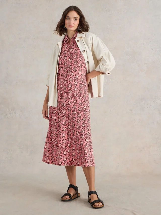 Robe chemise en jersey Rua