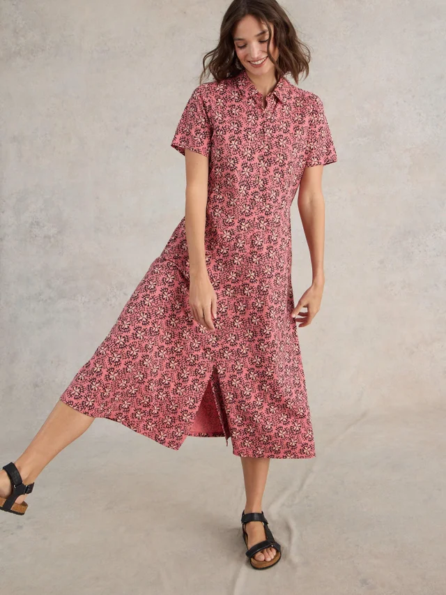 Robe chemise en jersey Rua