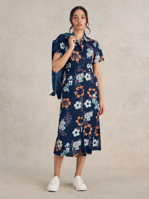 Robe chemise en jersey Rua - Navy Pr - 52/R Image 2