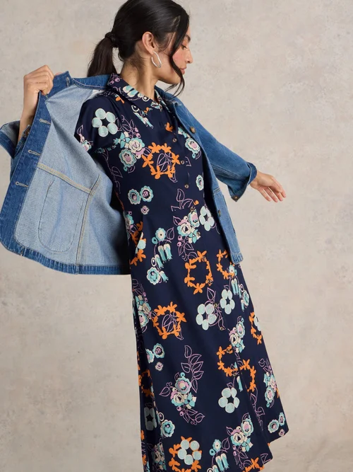 Robe chemise en jersey Rua - Navy Pr - 52/R Image 1