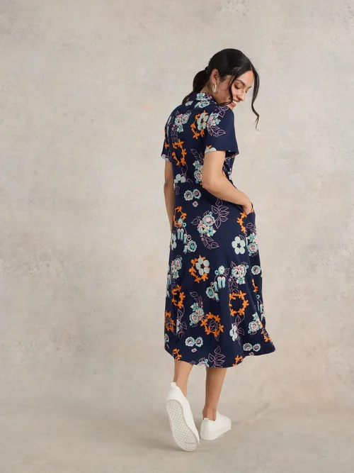 Robe chemise en jersey Rua - Navy Pr - 52/R Image 4