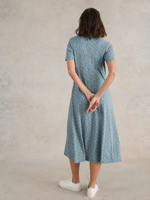 Robe chemise en jersey Rua - Teal Pr - 52/R Image 4