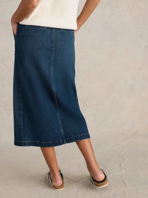 Jupe midi en denim Maren - Mid Denim - 52/R Image 4