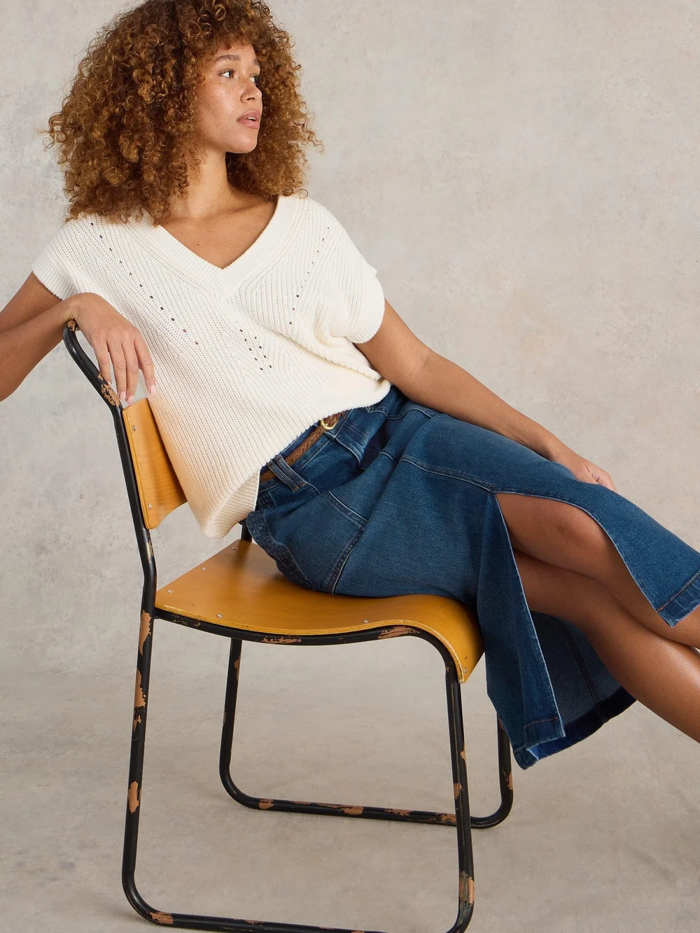Jupe midi en denim Maren - Mid Denim - 52/R Image 1