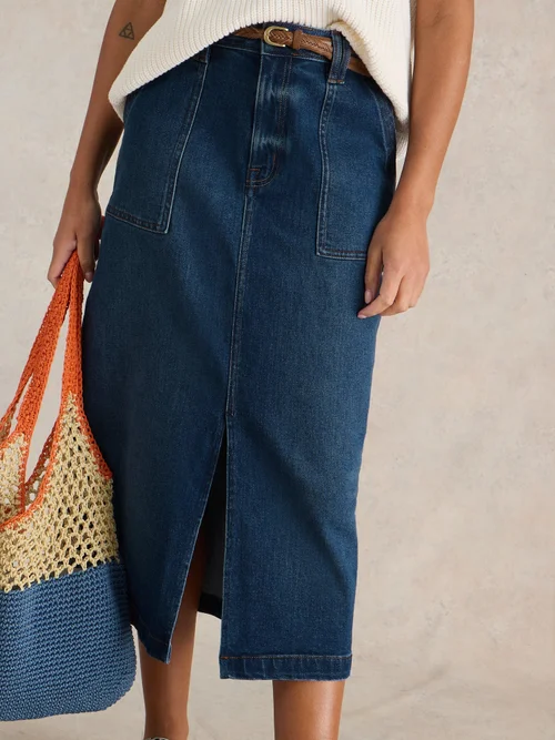 Jupe midi en denim Maren - Mid Denim - 52/R Image 3