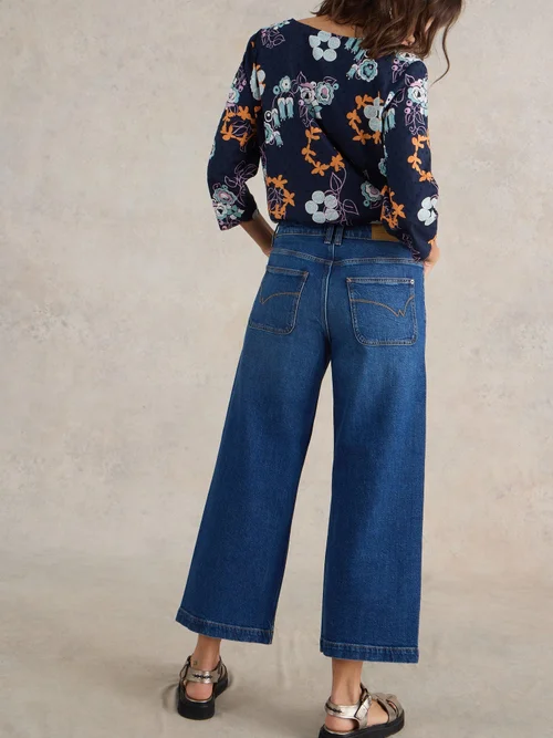 Tia 7/8-Jeans mit weitem Bein - Dk Denim - 52/S Image 4