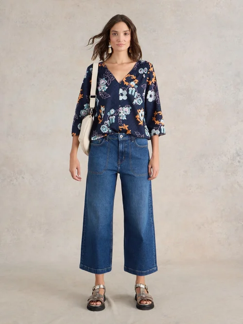 Tia 7/8-Jeans mit weitem Bein - Dk Denim - 52/S Image 2