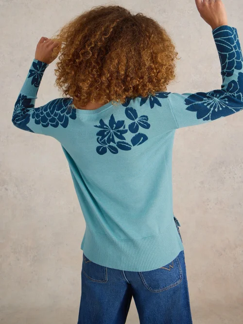 PULL IMPRIMÉ OLIVE - Blue Mlt - 52 Image 4