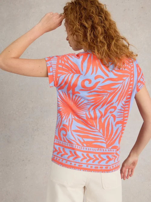 T-shirt à encolure en V NELLY - Coral Pr - 52 Image 4