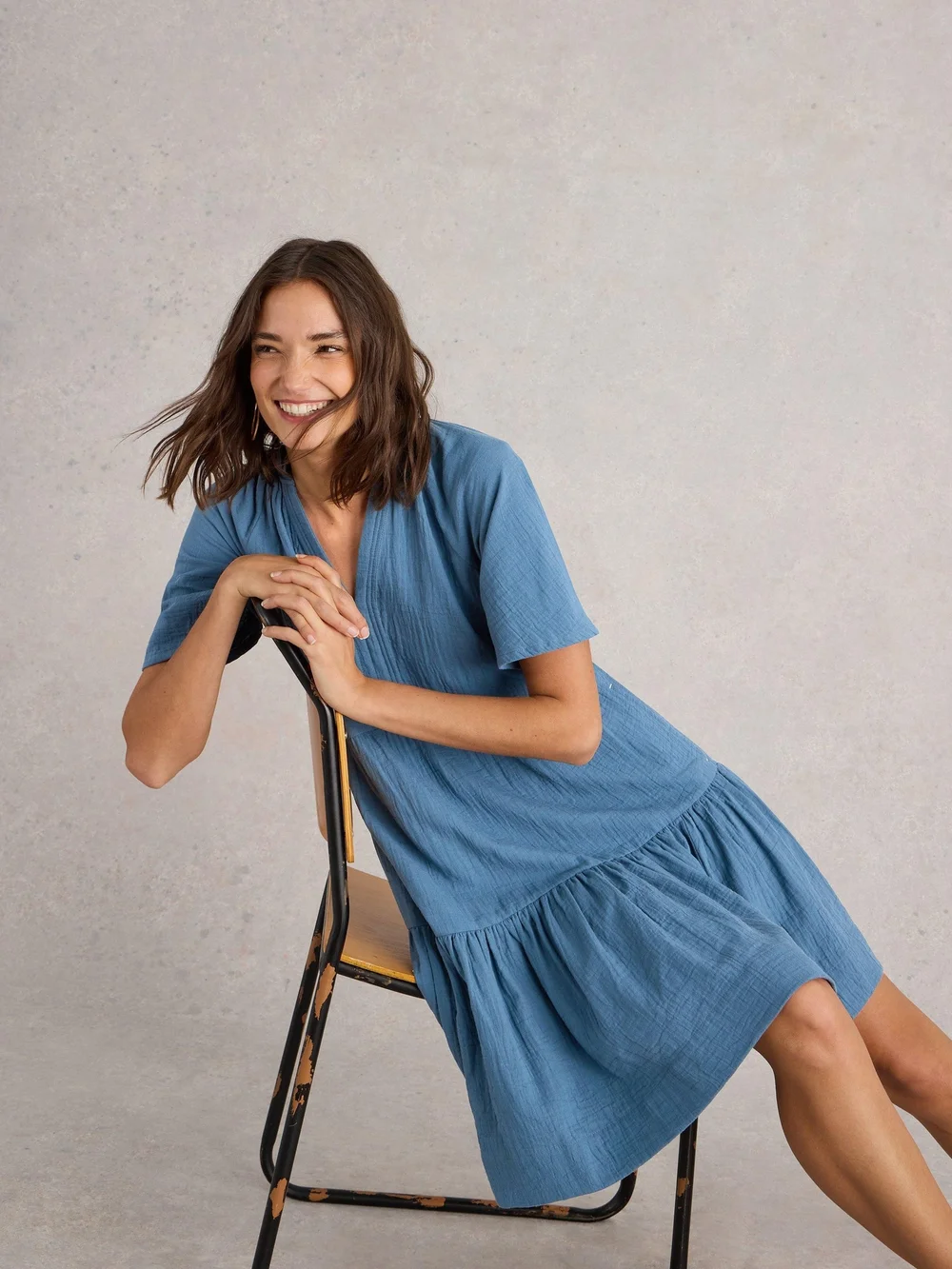 Robe double tissu Sophia - Dus Blue - 52 Image 1