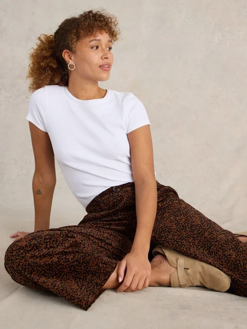 Jupe-culotte en velours côtelé Romy - Blk Pr - 52/R Image 1