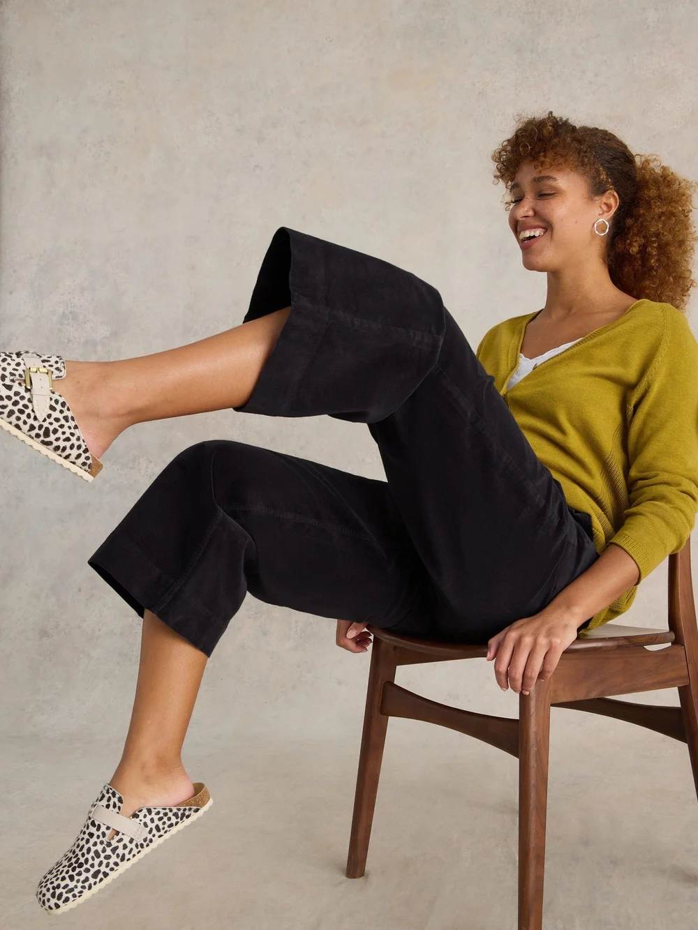 Jupe-culotte en velours côtelé Romy - Dk Grey - 52/R Image 1
