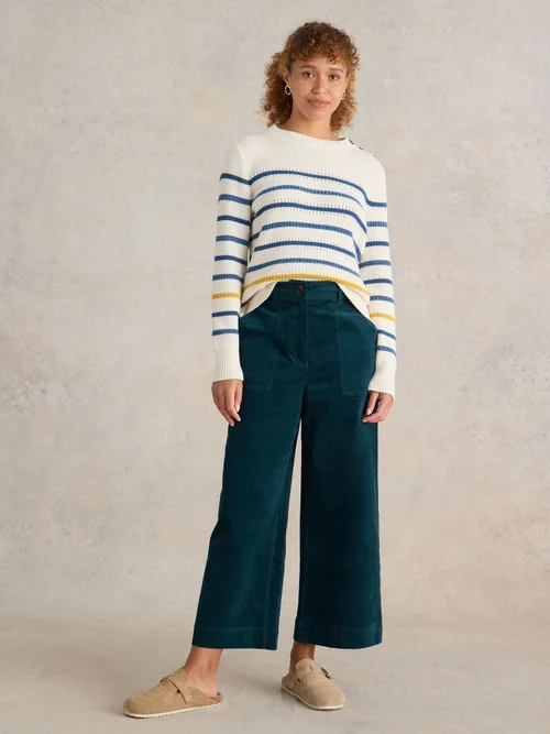 Jupe-culotte en velours côtelé Romy - Dk Teal - 52/R Image 2