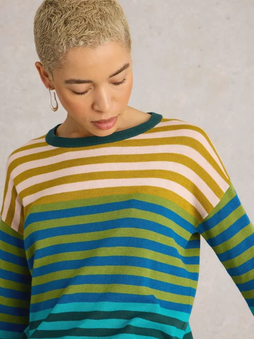 Pull À Rayures Olive - Green Mlt - 38 Image 3