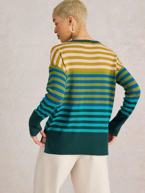 Pull À Rayures Olive - Green Mlt - 38 Image 4