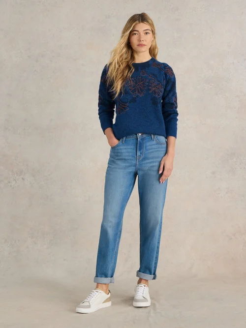 PULL JULIE BRODÉ - Mid Blue - 52 Image 2