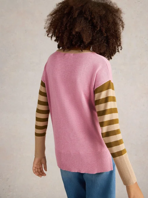 PULL OLIVE HEART - Pink Mlt - 44 Image 4