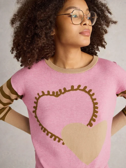 PULL OLIVE HEART - Pink Mlt - 44 Image 3