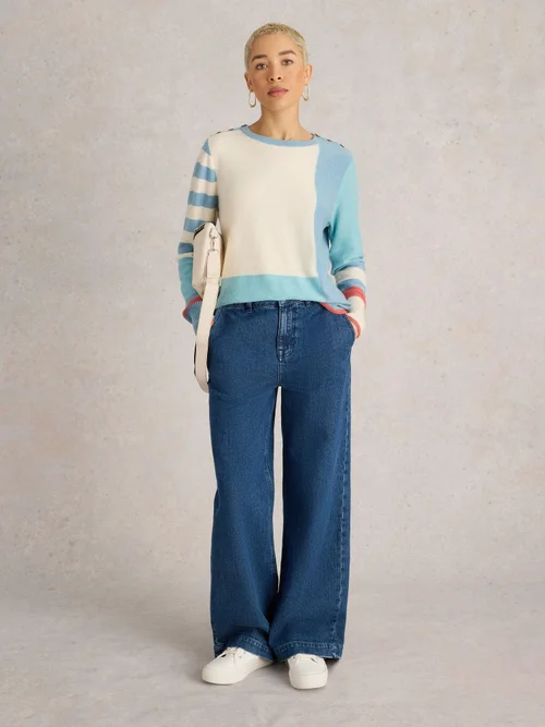 EMMA PULL COLOURBLOCK - Blue Mlt - 52 Image 2