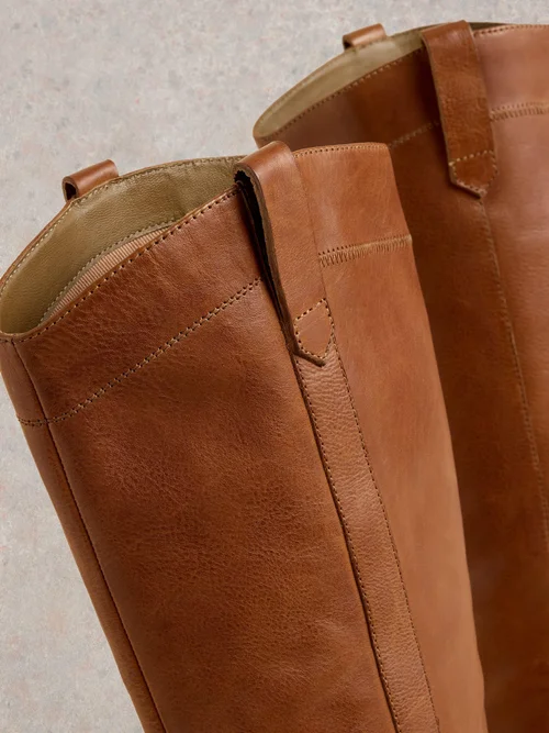 Bottes En Cuir Izzy Montant Jusqu'Aux Genoux - Mid Tan - 41 Image 4