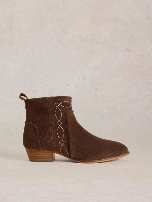 Bottines brodées Cedar - Dk Brown - 36 Image 1