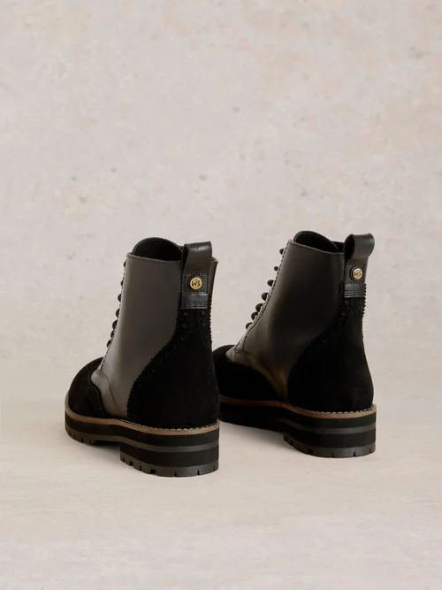 Bottes en cuir brogues Bene - Pure Blk - 41 Image 3