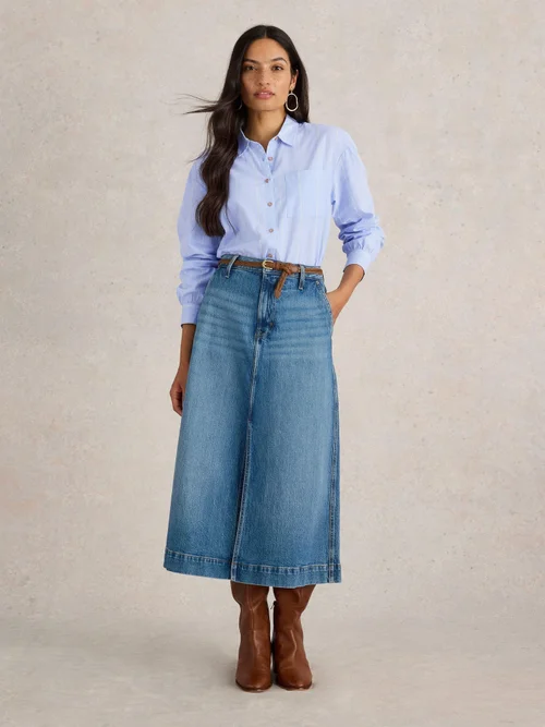 Chemise longue en coton Laurel - Blue Mlt - 52 Image 2