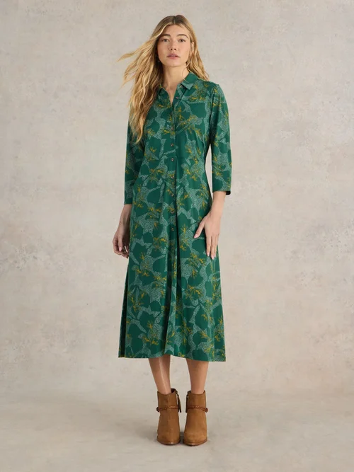 Robe chemise en jersey Rua - Green Mlt - 52/R Image 2