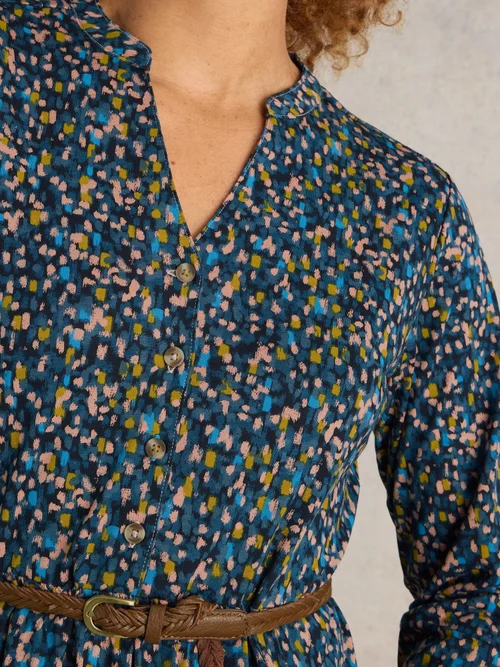 Robe en jersey Naya - Navy Multi - 42/R Image 3