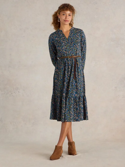 Robe en jersey Naya - Navy Multi - 42/R Image 2